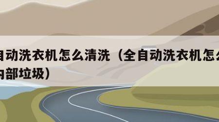 全自动洗衣机怎么清洗（全自动洗衣机怎么清洗内部垃圾）
