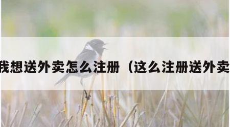 我想送外卖怎么注册（这么注册送外卖）