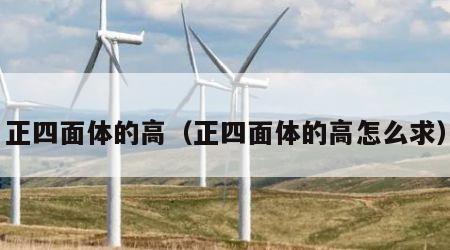 正四面体的高（正四面体的高怎么求）
