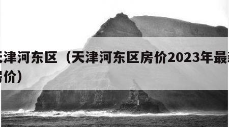 天津河东区（天津河东区房价2023年最新房价）