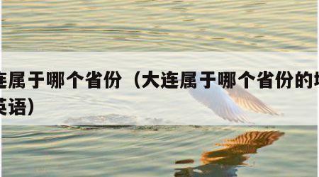 大连属于哪个省份（大连属于哪个省份的城市啊英语）