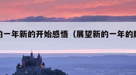 新的一年新的开始感悟（展望新的一年的励志语）
