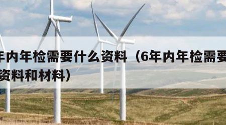6年内年检需要什么资料（6年内年检需要什么资料和材料）