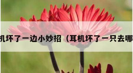耳机坏了一边小妙招（耳机坏了一只去哪修）