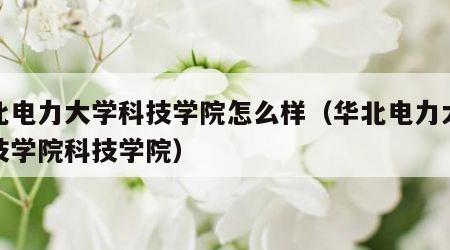 华北电力大学科技学院怎么样（华北电力大学科技学院科技学院）