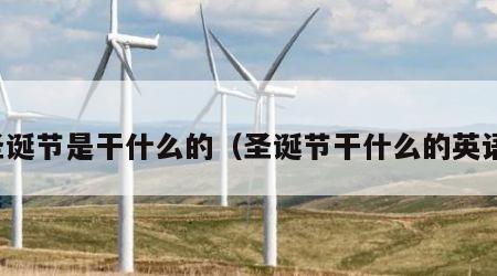 圣诞节是干什么的（圣诞节干什么的英语）
