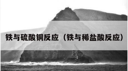 铁与硫酸铜反应（铁与稀盐酸反应）