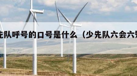 少先队呼号的口号是什么（少先队六会六知内容）