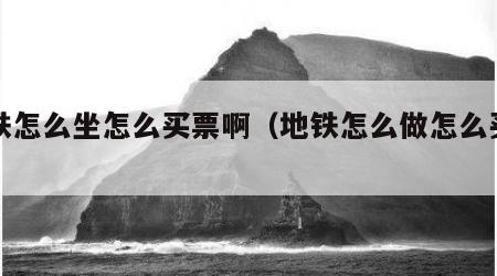 地铁怎么坐怎么买票啊（地铁怎么做怎么买票）