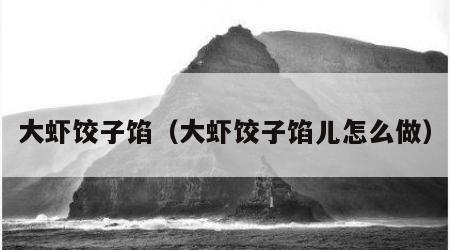 大虾饺子馅（大虾饺子馅儿怎么做）