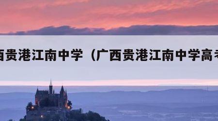 广西贵港江南中学（广西贵港江南中学高考成绩）