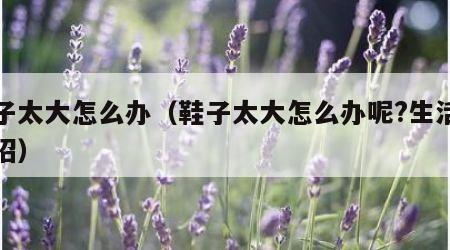 鞋子太大怎么办（鞋子太大怎么办呢?生活小妙招）