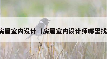 房屋室内设计（房屋室内设计师哪里找）