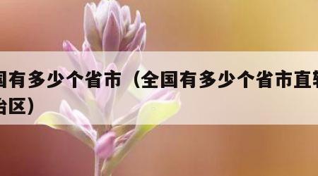 全国有多少个省市（全国有多少个省市直辖市自治区）