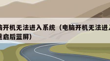 电脑开机无法进入系统（电脑开机无法进入系统重启后蓝屏）