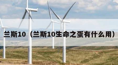 兰斯10（兰斯10生命之蛋有什么用）