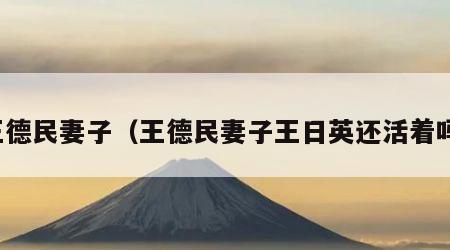 王德民妻子（王德民妻子王日英还活着吗）