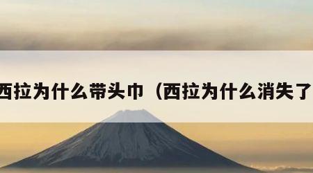 西拉为什么带头巾（西拉为什么消失了）