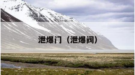 泄爆门（泄爆阀）