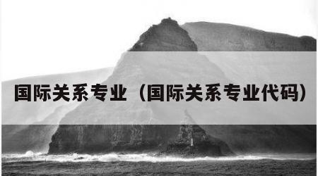 国际关系专业（国际关系专业代码）