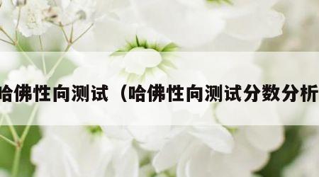 哈佛性向测试（哈佛性向测试分数分析）