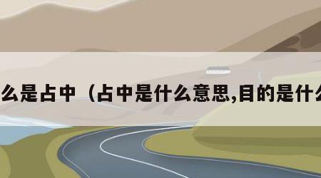 什么是占中（占中是什么意思,目的是什么）