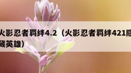 火影忍者羁绊4.2（火影忍者羁绊421隐藏英雄）
