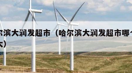 哈尔滨大润发超市（哈尔滨大润发超市哪个店最大）