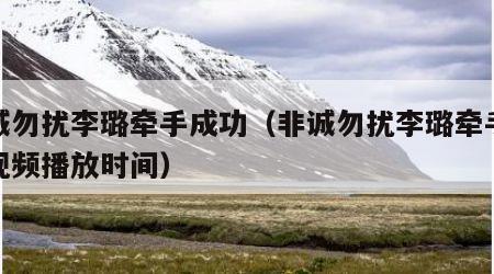 非诚勿扰李璐牵手成功（非诚勿扰李璐牵手成功视频播放时间）