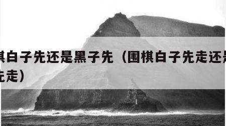 围棋白子先还是黑子先（围棋白子先走还是黑子先走）