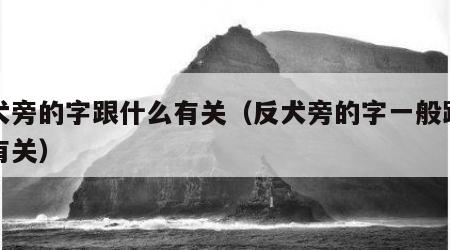 反犬旁的字跟什么有关（反犬旁的字一般跟什么有关）