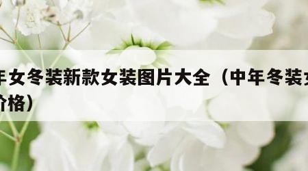 中年女冬装新款女装图片大全（中年冬装女上衣价格）