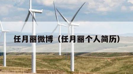 任月丽微博（任月丽个人简历）