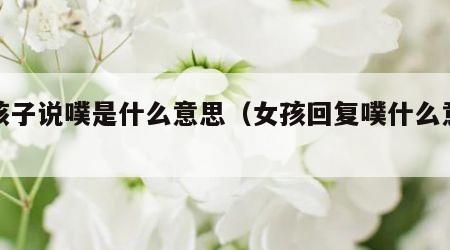 女孩子说噗是什么意思（女孩回复噗什么意思）