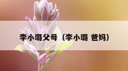 李小璐父母（李小璐 爸妈）