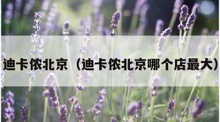 迪卡侬北京（迪卡侬北京哪个店最大）