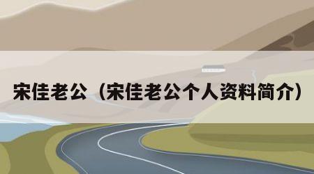 宋佳老公（宋佳老公个人资料简介）