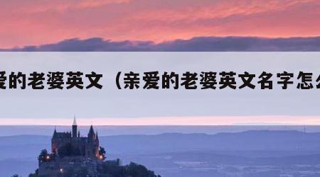 亲爱的老婆英文（亲爱的老婆英文名字怎么写）