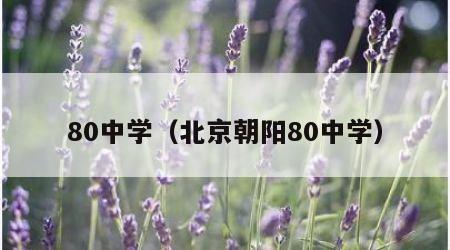 80中学（北京朝阳80中学）