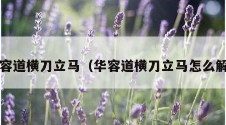 华容道横刀立马（华容道横刀立马怎么解?）