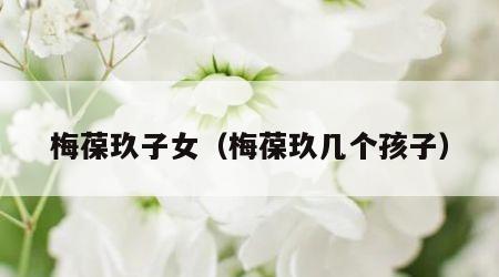 梅葆玖子女（梅葆玖几个孩子）