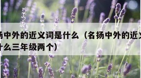 名扬中外的近义词是什么（名扬中外的近义词是什么三年级两个）