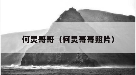 何炅哥哥（何炅哥哥照片）
