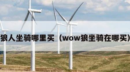 狼人坐骑哪里买（wow狼坐骑在哪买）