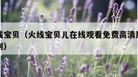 火线宝贝（火线宝贝儿在线观看免费高清原声美剧）
