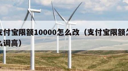 支付宝限额10000怎么改（支付宝限额怎么调高）