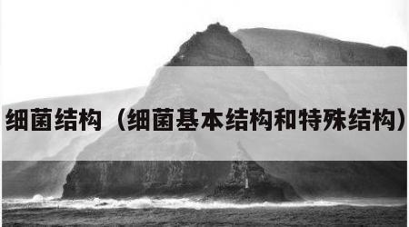细菌结构（细菌基本结构和特殊结构）