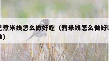 自己煮米线怎么做好吃（煮米线怎么做好吃又简单）