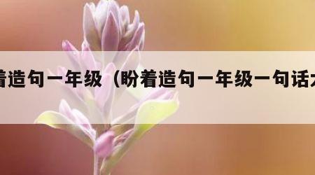 盼着造句一年级（盼着造句一年级一句话大全）