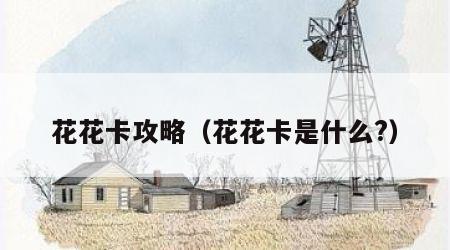 花花卡攻略（花花卡是什么?）